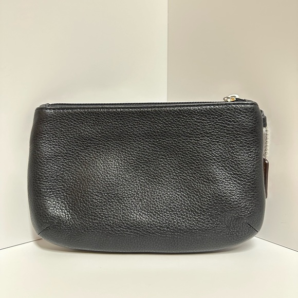 #37. Coach Soft Grain Leather Large Wrislet, Black, EUC - Picture 4 of 6